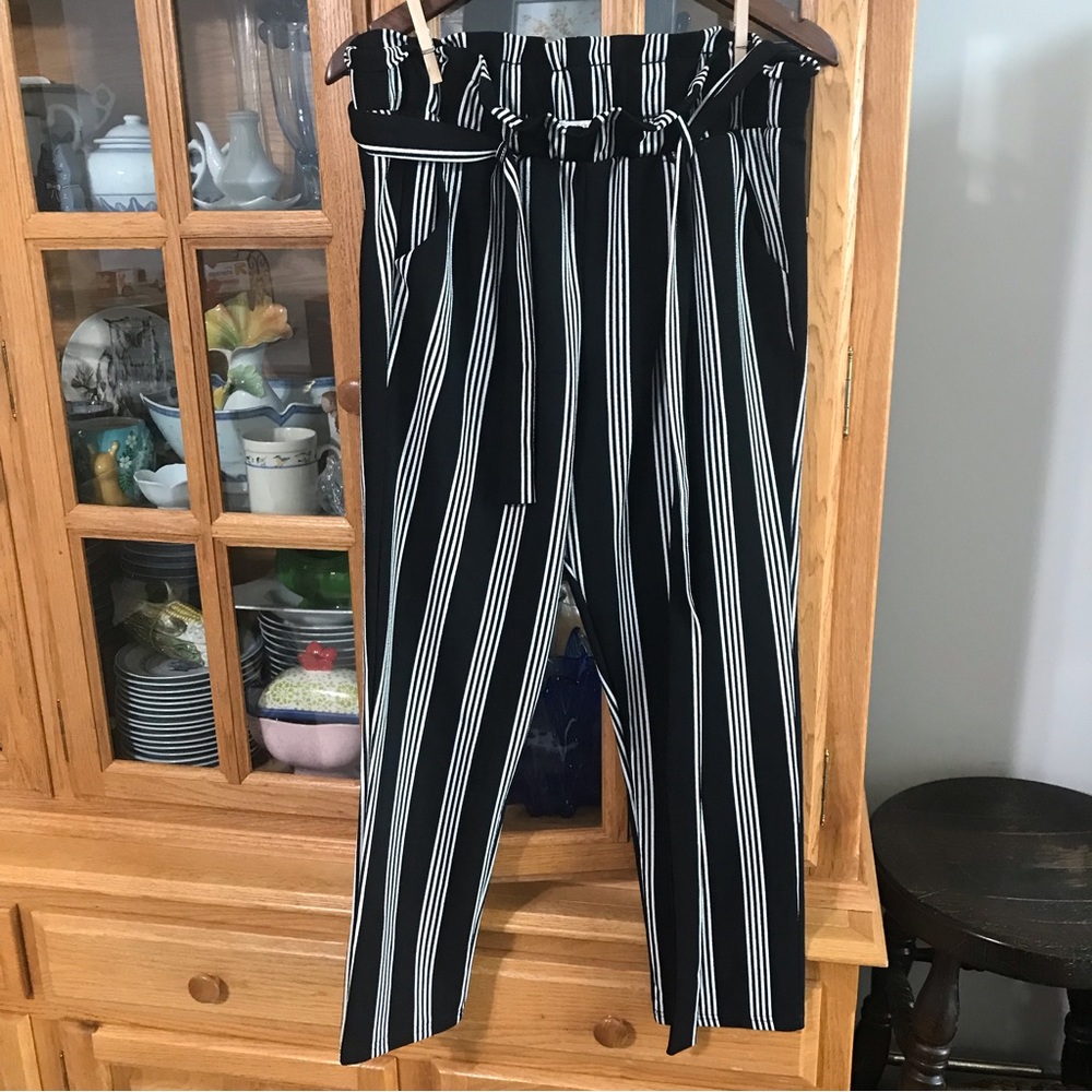 Harper Heritage black and white striped pants